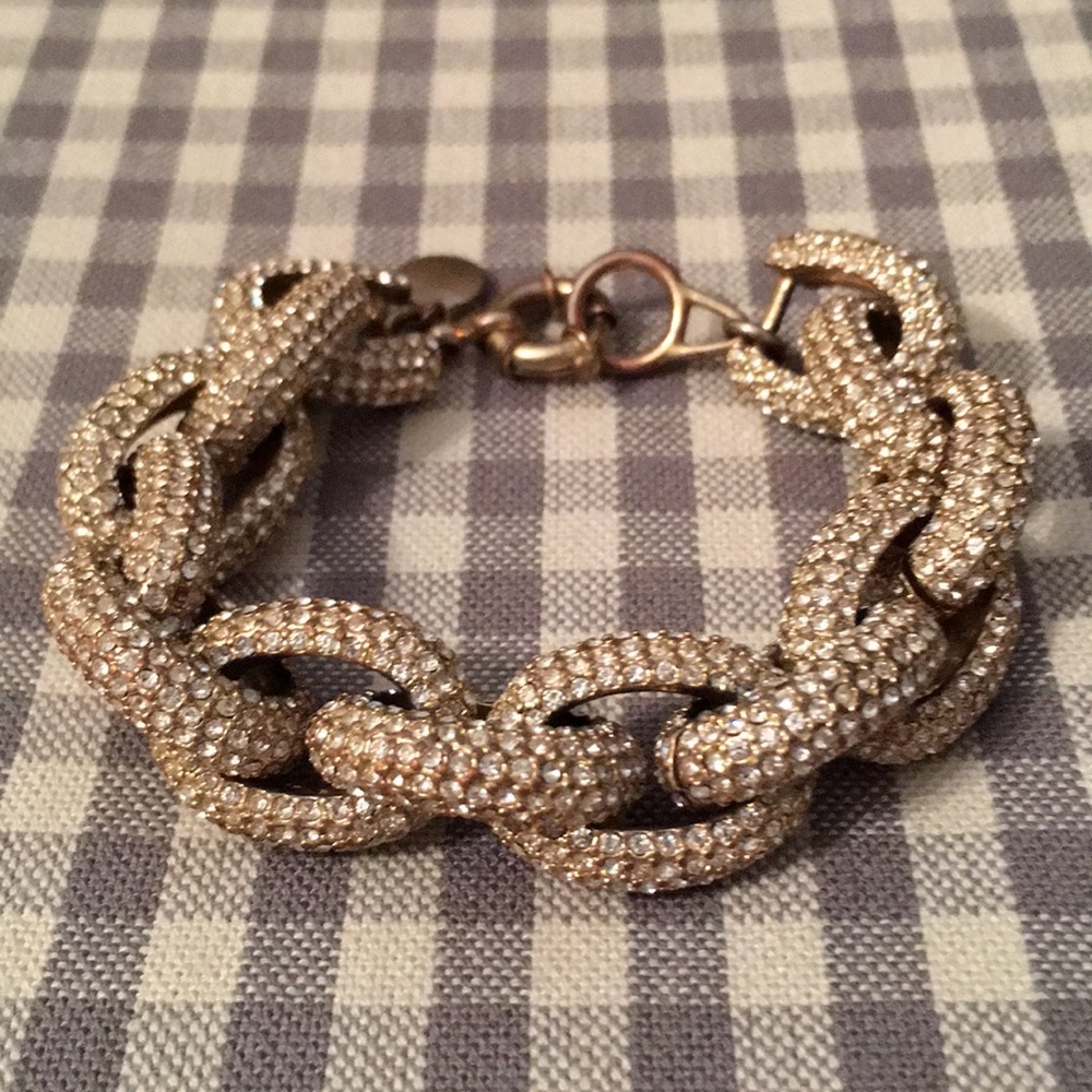 J. Crew Classic Pave Link Bracelet